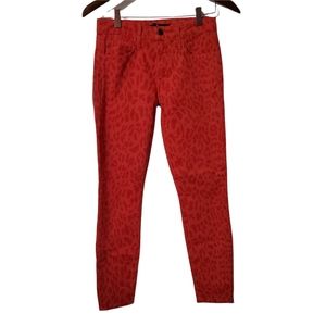 EUC Joe's Jeans, Leopard Print 🐆  Jeans, Skinnies, sz 24, Cherry wash